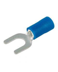 #6 Spade Terminal Connector - Blue - 25 Pack