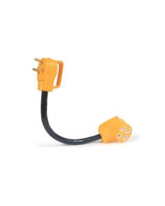 Pigtail Adapter - 18 Inch Power Grip Dogbone - 30 Amp Male to 50 Amp Female