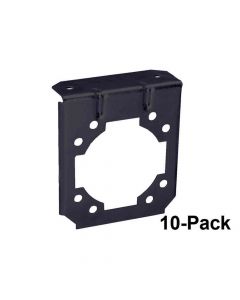 7-Way Socket Mounting Brackets - Black - 10-Pack