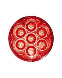 LumenX LED Stop/Turn/Tail, Round, AMP compatible, Grommet-Mount, 4, Red
