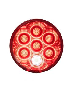 LED Stop/Turn/Tail, Tail Light with Cyclops Back-Up Eye - Grommet Mount - 4 Inch Round
