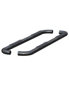 Select Ram 1500 Crew Cab Pickup 3 Inch Round Semi-Gloss Black Stainless Steel Side Bars