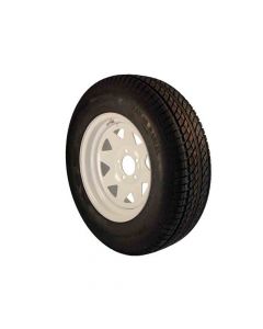 15 inch Trailer Tire and Spoked Wheel Assembly