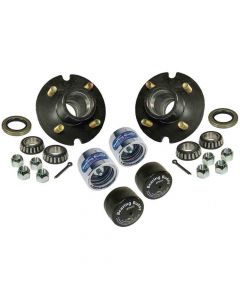 Trailer Hub Assembly - 4 on 4" Bolt Circle, 1,250lb Capacity for Straight Spindles 