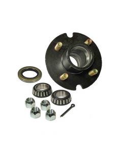 Hub Assembly For 2,000 lb Axle w/1" Straight Spindles - 4-Bolt on 4" Bolt Circle - With EZ Lube Dust Cap