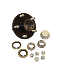 Trailer Hub Assembly - 5 on 4-1/2" Bolt Circle, 1,250lb Capacity for 1-1/16" (1.06) Straight Axle Spindle