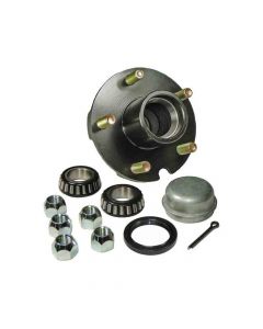 Trailer Hub Assembly - 5 on 4-1/2" Bolt Circle, 1,250lb Capacity for 1-1/16" (1.06) Straight Axle Spindle