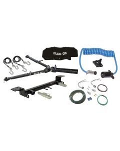 Blue Ox Alpha 2 Tow Bar (6,500 lbs. cap.) & Baseplate Combo fits  Select Jeep Gladiator (Includes Mojave) (Includes ACC) With Towed Vehicle Light Wiring Kit