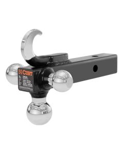 Multi-Ball Mount with Hook (2" Solid Shank, 1-7/8", 2" & 2-5/16" Chrome Balls)