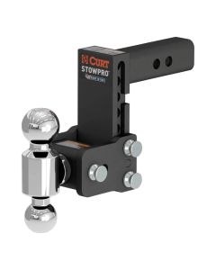 StowPro Adjustable USA-Made Ball Mount, 5" Drop, 2" Shank, Dual Ball