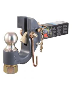 Curt SecureLatch Receiver-Mount Ball & Pintle Hitch (2" Shank, 2" Ball, 14K)