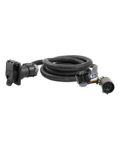 5TH WHEEL/GOOSENECK HARNESS, 7' Custom Wiring Extension Harness (Adds 7-Way RV Blade to Truck Bed, Packaged)