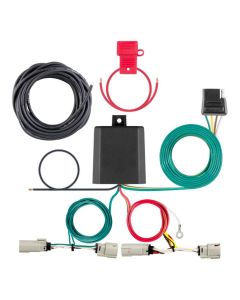 Custom Trailer Hitch Wiring Harness, 4-Way Flat Output, Fits Select Ford Bronco with LED Tail Lights