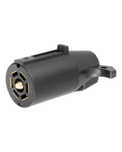 7-Way RV Blade Connector Plug (Trailer Side, Black Plastic)