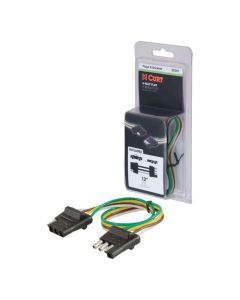 4-Way Flat Connector Plug & Socket with 12" Wires (Packaged)