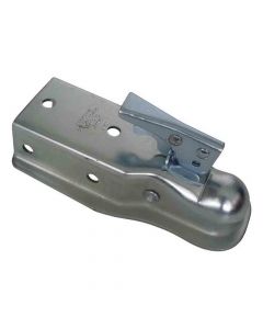 Ram Straight Tongue Coupler, 5,000 Lbs. Capacity, 2 Inch Ball Size, 3 Inch Channel Width, Zinc Finish