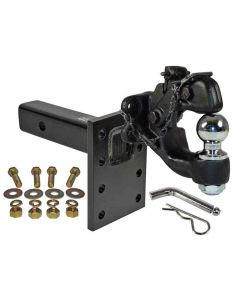 Combination Pintle Hook with 2-5/16 Inch Ball, Mounting Plate and Hardware - Made in USA