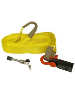 Rigid HItch (DTS-3-22) Nylon 3 inch x 30 inch Strap with Shackle Mount Kit for 2 Inch Receivers