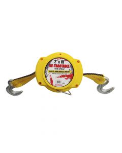 Re-tractable Recovery Strap - 2 x 15  9000 lb. - E-79202