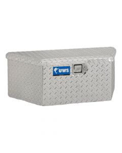 UWS (EC20411) Bright Aluminum 34" Trailer Tongue Box with Low Profile (Heavy Packaging)