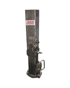 30K Square Gooseneck Coupler, Square Tube, Weldable Unfinished Surface