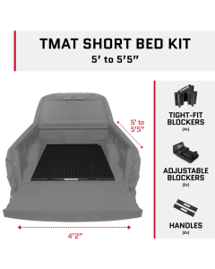 Tmat Truck Bed Organizer Slide Out Mat | Universal Fit for Short Beds 5'6" to 5'9"