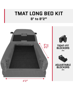 Tmat Truck Bed Organizer Slide Out Mat | Universal Fit for Long Beds 8' to 8'2"