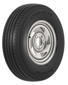 Trailer Tire & Wheel Assembly - 14" - ST205/75R 14, Gray Directional Steel Wheel 5 Lug on 4.5" - KR03 Tire
