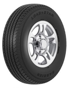 Trailer Tire & Wheel - 14 IN - Silver Split Spoke Aluminum Wheel / 5 ON 4.5 -  ST205/75 R14 - Load Range C - Karrier Load Star Tire