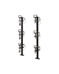 3-Position Channel Style Lockable Trimmer Rack For Open Landscape Trailers