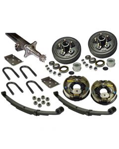 3,500 lb. Straight Axle Assembly with Electric Brakes & 5-Bolt on 4-1/2 Inch Hub/Drums - 86 Inch Hub Face