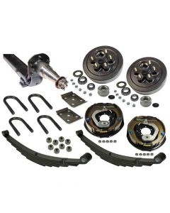 6,000 lb. Drop Axle Assembly with Electric Brakes & 6-Bolt on 5-1/2 Hub/Drums - 89-1/2 Inch Hub Face