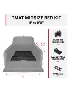 Tmat Truck Bed Organizer Slide Out Mat | Universal Fit for Short Beds 5' to 5'5"