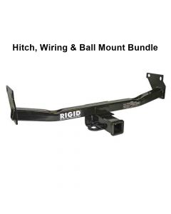 Rigid Hitch R3-0121-3KBW Class III 2 Inch Receiver Trailer Hitch Bundle - Includes Ball Mount and Custom Wiring Harness - fits 2008-2017 Jeep Patriot