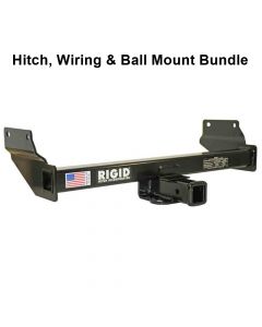 Rigid Hitch (R3-0129) Class III 2 Inch Receiver Trailer Hitch Bundle - Includes Ball Mount and Custom Wiring Harness fits 2011-2013 Jeep Grand Cherokee