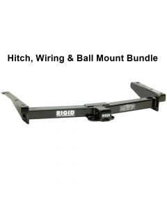 Rigid Hitch (R3-0424) Class III 2 Inch Receiver Trailer Hitch Bundle - Includes Ball Mount and Custom Wiring Harness fits 1975-2014 Ford Econoline