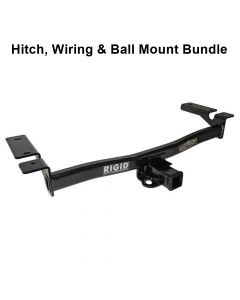Rigid Hitch (R3-0466) Class III 2 Inch Receiver Trailer Hitch Bundle - Includes Ball Mount and Custom Wiring Harness fits 2011-2014 Ford Edge (Except Sport)