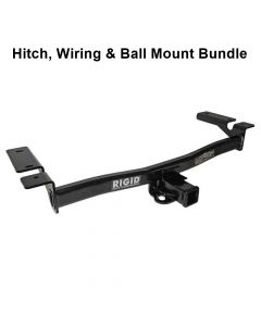 Rigid Hitch (R3-0466) Class III 2 Inch Receiver Trailer Hitch Bundle - Includes Ball Mount and Custom Wiring Harness fits 2011-2015 Lincoln MKX