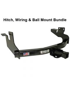 Rigid Hitch (R3-0470) Class III 2 Inch Receiver Trailer Hitch Bundle - Includes Ball Mount and Custom Wiring Harness fits 2005-07 Ford Escape, 2005-06 Mazda Tribute