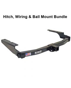 Rigid Hitch R3-0510 Class III 2 Inch Receiver Trailer Hitch Bundle - Includes Ball Mount and Custom Wiring Harness - fits 2014-2019 Toyota HIghlander