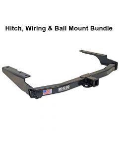 Rigid Hitch R3-0510 Class III 2 Inch Receiver Trailer Hitch Bundle - Includes Ball Mount and Custom Wiring Harness - fits 2018-2019 Lexus RX350L