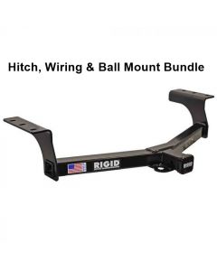 Rigid Hitch (R3-0518) Class III 2 Inch Receiver Trailer Hitch Bundle - Includes Ball Mount and Custom Wiring Harness fits 2006-2012 Toyota RAV4