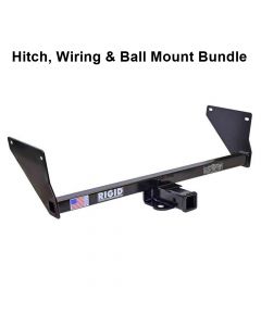 Rigid Hitch (R3-0523) Class III 2 Inch Receiver Trailer Hitch Bundle - Includes Ball Mount and Custom Wiring Harness fits 2019-2024 Toyota RAV4