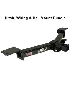 Rigid Hitch R3-0862-2KBW Class III 2 Inch Receiver Trailer Hitch Bundle - Includes Ball Mount and Custom Wiring Harness - fits 2007-2012 GMC Acadia