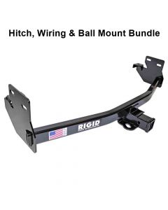 Rigid Hitch (R3-0871) Class IV 2 Inch Receiver Trailer Hitch Bundle - Includes Ball Mount and Custom Wiring Harness - fits 2004-2012 GMC Canyon, Chevrolet Colorado And 2006-2008 Isuzu Pickup I-Series