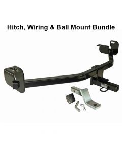 Rigid Hitch (RT-475) Class I, 1-1/4 Inch Receiver Trailer Hitch Bundle - Includes Ball Mount and Custom Wiring Harness fits 2012-2014 Ford Focus 5 Door Hatchback (Except ST)
