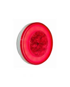 LED GloLight&trade; Tail Light - 4 Inch Round - Red Lens