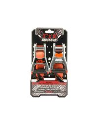 Ratchet Tie-Downs with Web Clamp - Pair