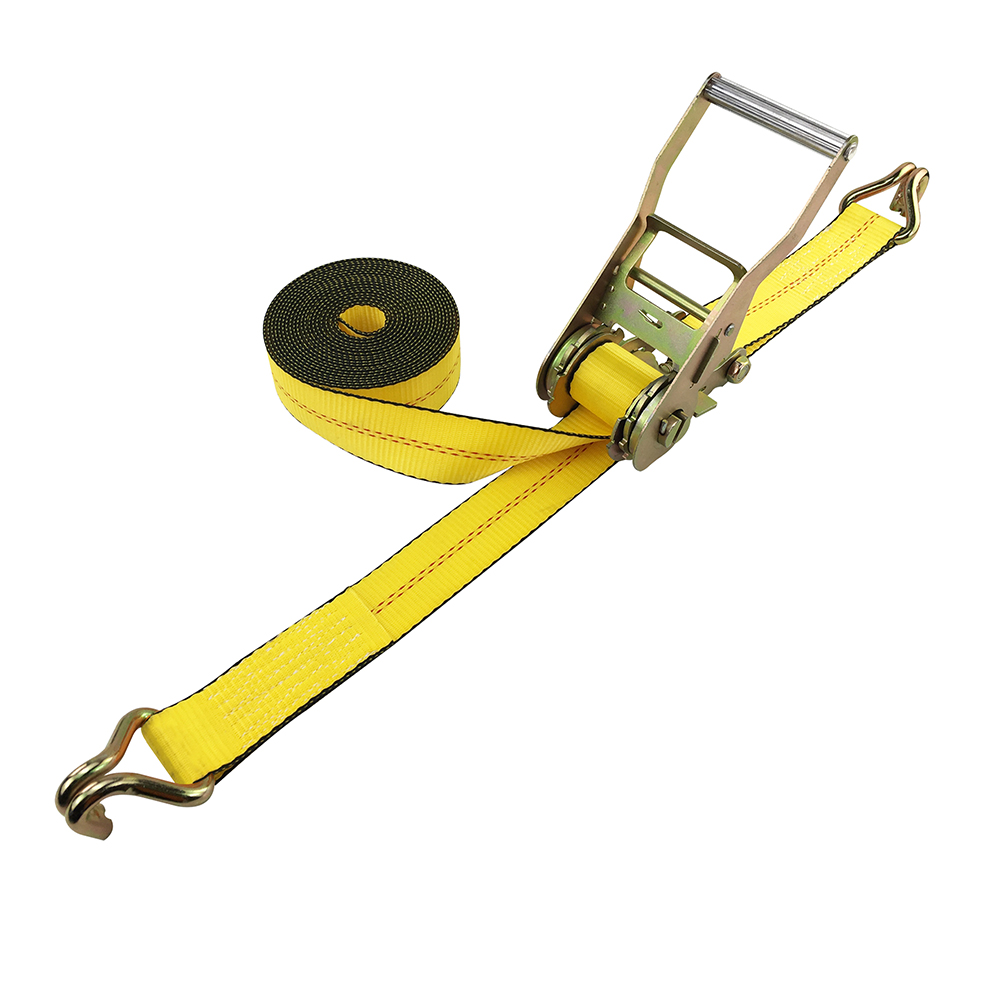 2 x 27  10,000 lb. Self Tensioning Ratcheting Tie-Down with J-Hooks - E-62027