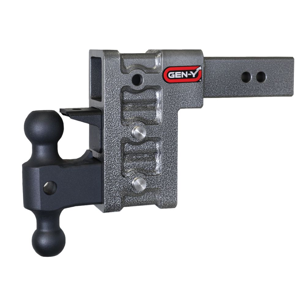 GEN-Y HITCH MEGA-DUTY, 2-1/2 Shank, 6 Drop, 21K Hitch & GH-061 Versa-Ball & GH-062 Pintle Lock